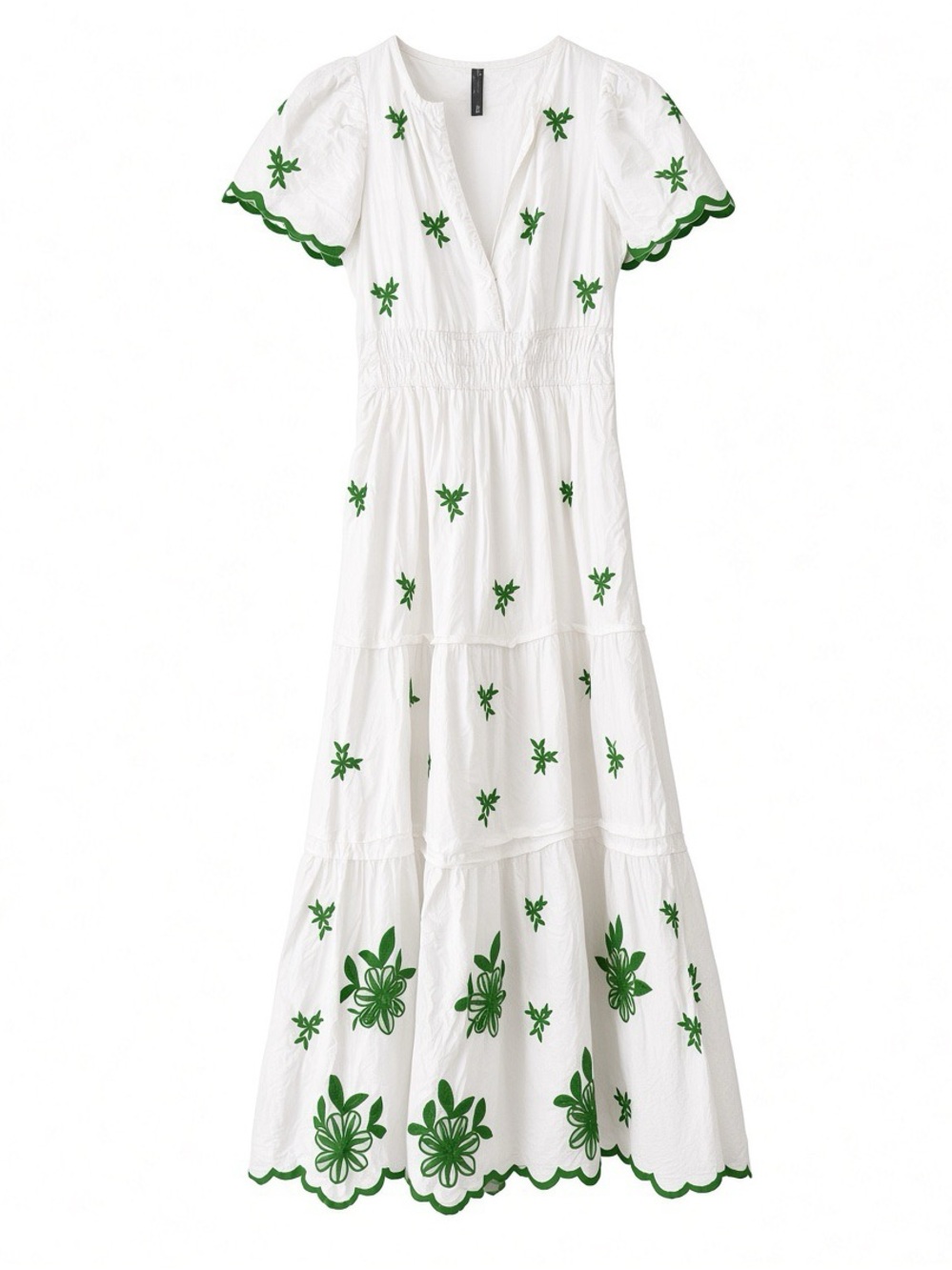 Anthropologie Embroidered Cotton Maxi Dress XS